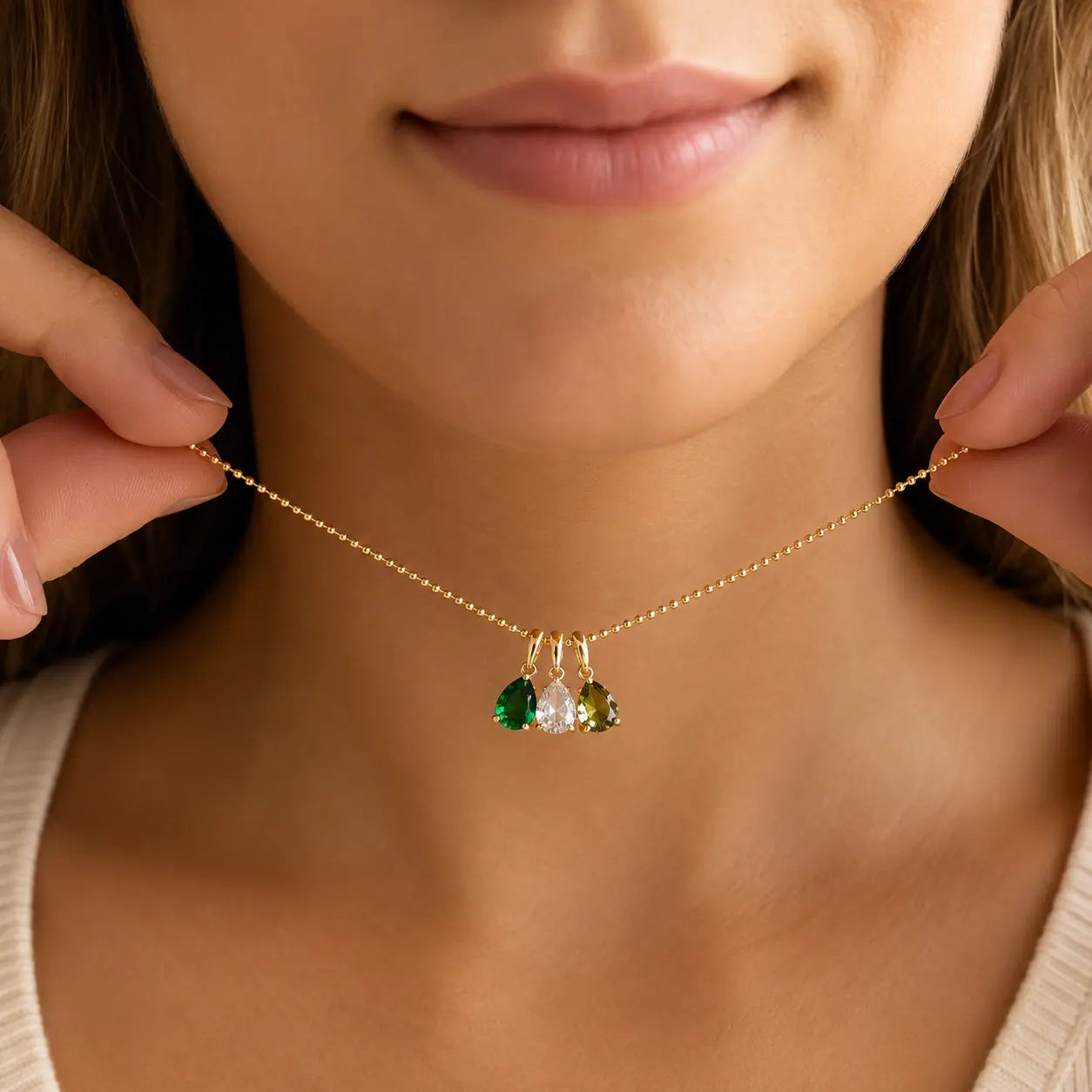 Personalized Birthstone Necklace for Women | Custom Family Gemstone Pendant | Mother’s Day Gift, Anniversary Jewelry Necklace For Mom Necklace For Mama