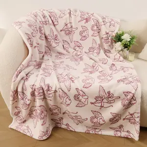 RoseKind Angel Super Soft Throw Blanket 3D Design Lightweight Fuzzy Cozy Blankets for Sofa Chair Bed Ideal Gift for Lovers Women Men Friends Pets,Cloud Soft Knit for Instant Cool Relief