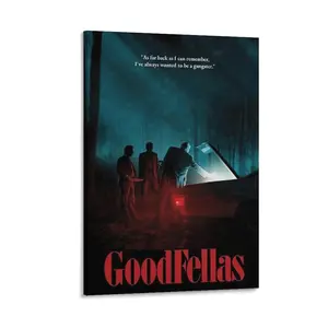Goodfellass Vintage Poster. Room Aesthetic Decor. Canvas Wall Art for Teens' Room. Movie-inspired Print. Poster Canvas Wall Art For Bedroom Decor Bar Office Room Decor Gift