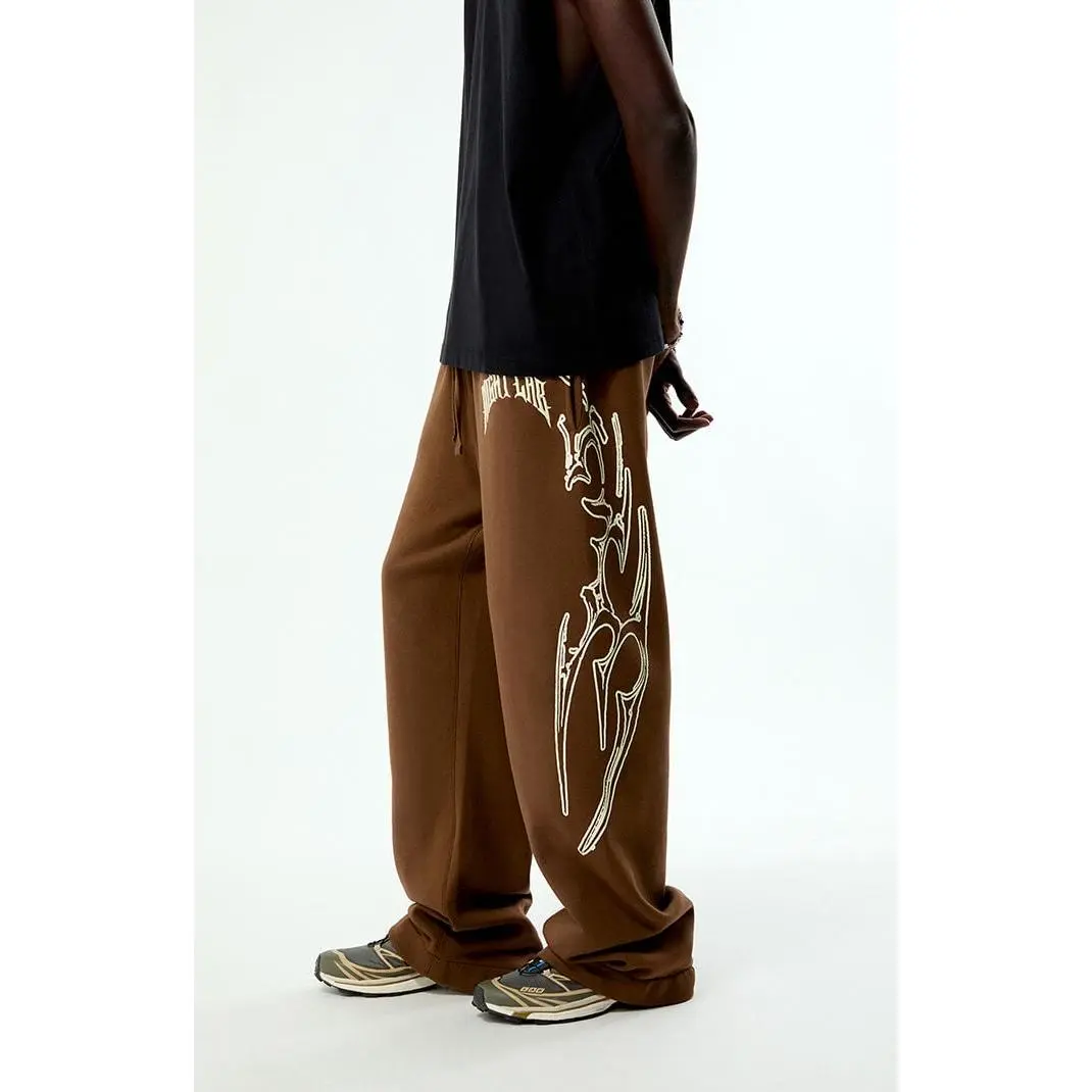 Nightlab Men's x Pacsun Brown Night Moon Baggy Sweatpants