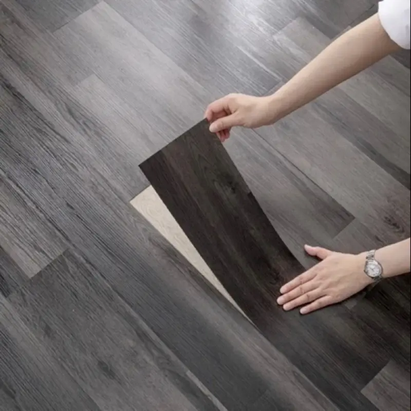 30 Pieces Self-Adhesive Retro Wood Grain Pattern Floor Tiles, Decorative Tiles, Peel and Use, Waterproof Wear-Resistant Durable PVC Material Cork Flooring, Wall Sticker for Kitchen Living Room Bathroom Office Decor