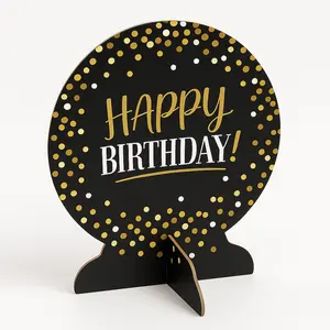 Black and Gold Birthday Table Decoration