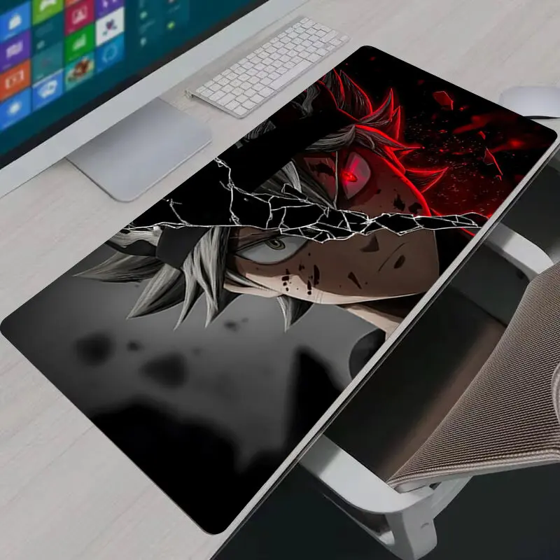 [SALE65%] Black Clover HD Printed Gaming Desk Mat, Extended XXL Mouse Pad, Anti-Fray Locked Edge Non-Slip Rubber Base for PC Keyboard, Gift For Gamer – FASTSHIPPING