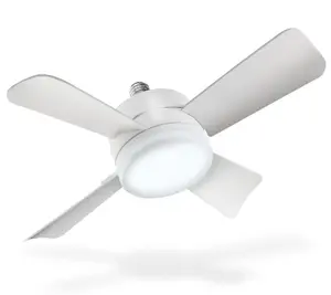 Bell & Howell 2-in-1 Socket Ceiling 3 Speed Fan & LED Light with Remote