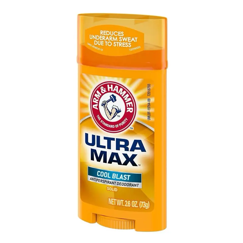 Arm & Hammer Ultra Max Cool Blast Antiperspirant Deodorant Solid 2.6 oz Reduces Underarm Sweat Due to Stress