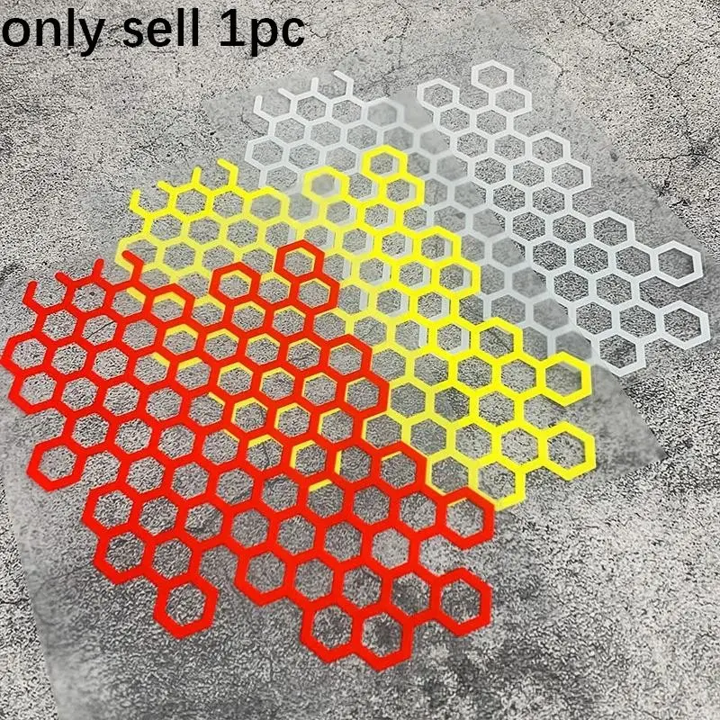 Honeycomb Pattern Car Sticker, Waterproof Vinyl Decal, Car Decals, DIY Creative Decorative Sticker for Motorcycle Helmet, Front Fairing, Fuel Tank, Side Panel, Scooter Body, Car Window, Stickers for Cars