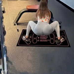 Durable squat mat with segmented design and progress monitoring; non-slip and long-lasting; suitable for home gyms, ideal for squats and lunges; also suitable for home workouts and yoga.