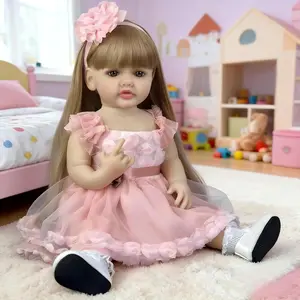 Life-Like Reborn Baby Doll 55cm Dress Up Doll, Realistic Rebirth Doll, Realistic Design, Soft Vinyl Body, Perfect Birthday Gift for Girls, Lifelike & Durable, Dolls Gifts cute christmas