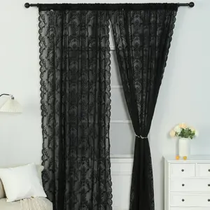 Solid Color Lace Curtain, Modern Simple Door Curtain, Window Curtain, Home Textile, Decorative Window Treatment, Home Decor for Living Room Bedroom, Room Decor, Home Decor, Curtains And Nettings