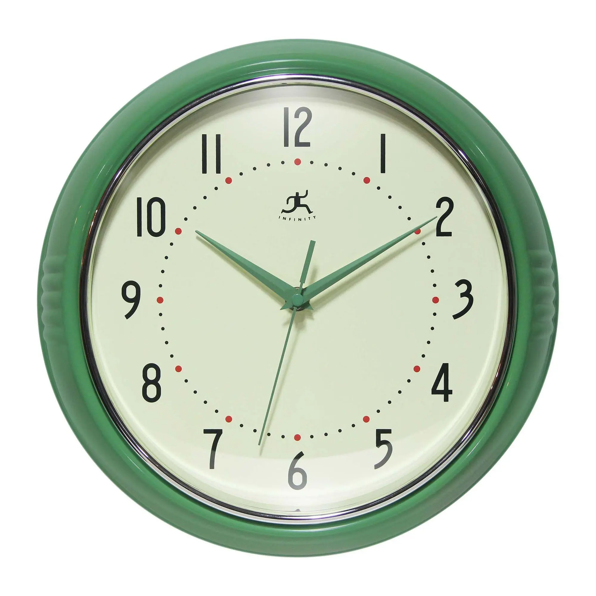 Infinity Instruments Round Retro Wall Clock, 12 Inch from QVC Infinity Instruments Round Retro Wall Clock, 12 Inch from QVC
