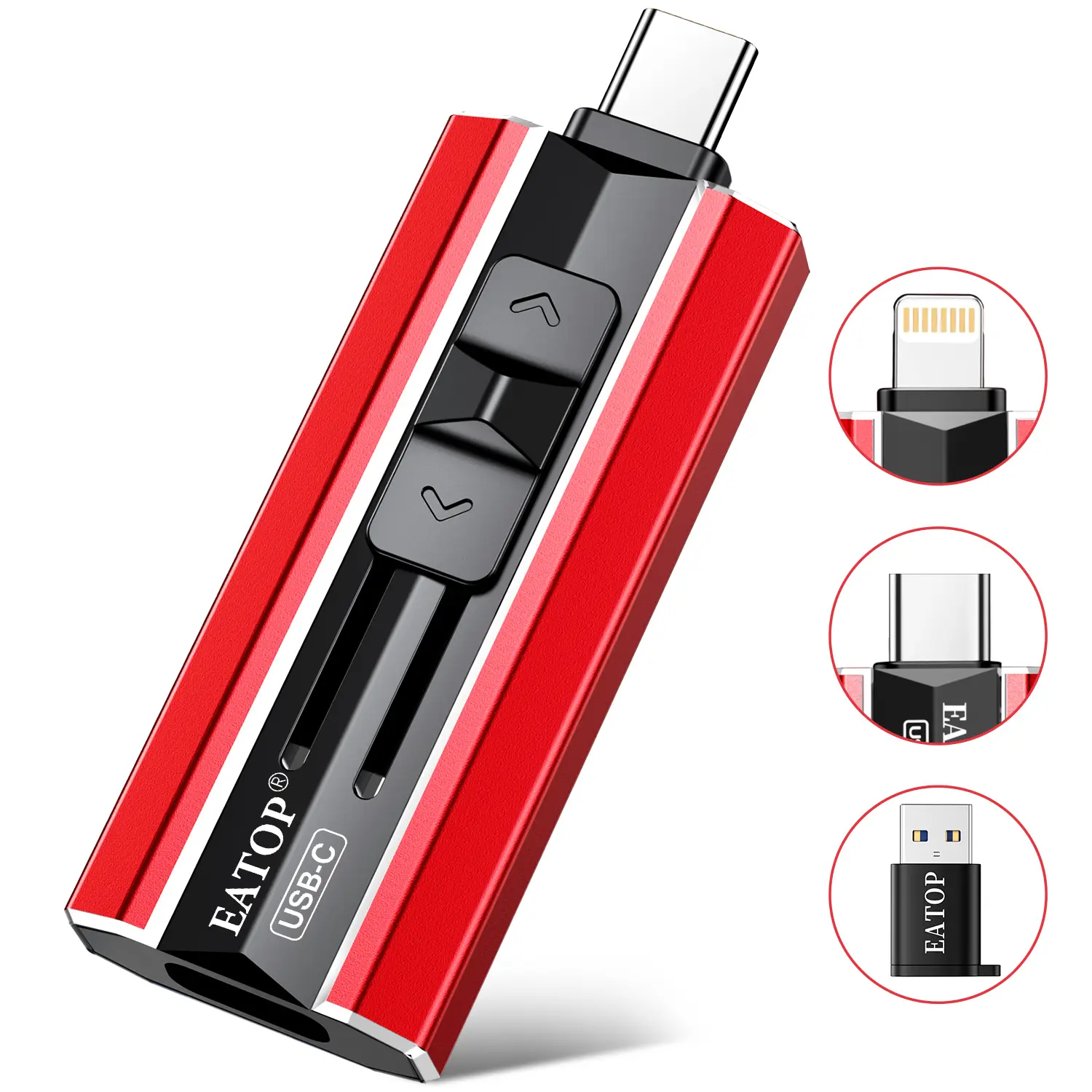 EATOP USB Flash Drive (1 Pack) - 256GB/512GB/1TB USB External Memory, Plug-and-Play for iPhone, iPad, iPad Mini 2, Tablets, Android, PC, Travel & Work Photo/Video Backup, No App Required,back to school,back to school haul