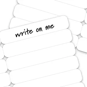 100 Pcs Writable Iron on Name Tags for Clothing - Clothing Labels for Nursing Home & Daycare, Personalized & Custom Name Tag, Fabric Labels for Clothes Washable Precut 2”X0.38” Label Land
