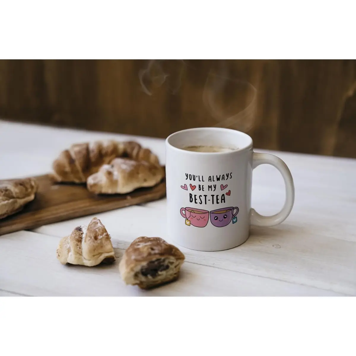 Best Friend Bestie Coffee Mug - Friendship Gifts for Women Friends, Funny Best Friend Birthday Gift Ideas, Long Distance Friend Gifts, 11oz Ceramic Coffee Mug, You're Always Be My Best Tea