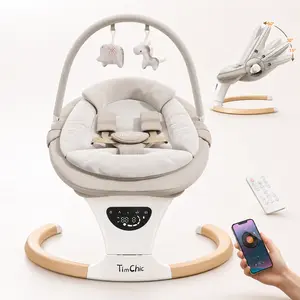 Baby Swing for Infants&Baby Rocker, 5-Point Seat Belt, 5 Sway Speeds with 12 Lullabies, LCD Screen with 3 Levels of Intelligent Timing, Remote Control,TikTokShopBlackFriday