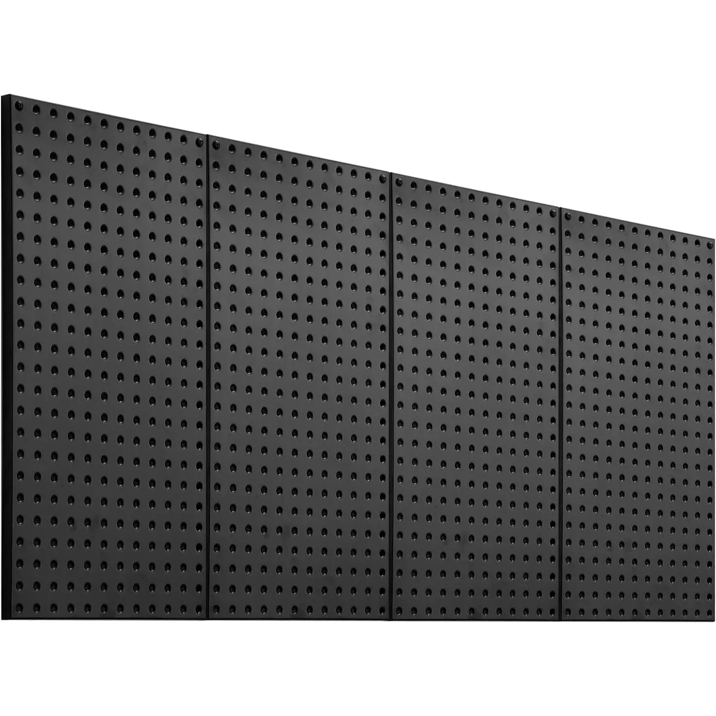 VEVOR Heavy Duty Steel Metal Pegboard Panels, 4 x 24"x12" Peg Board Wall Organizer with Mount & Installation Racks, for Garage Tool Storage, Home Organization, Black, Insert