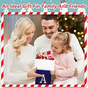 20 Inches Monogram Christmas Stockings Wine Red Velvet with White Super Soft Plush Cuff Embroidered Stockings Classic Personalized Stocking Decorations for Family Holiday Season Decor(Letter M)