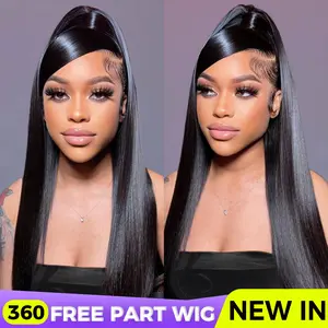 OQ HAIR 360 Straight Lace Front Wigs Human Hair Transparant Full Lace Wigs For Women 180 Density Wigs Human Hair Pre Plucked With Natural Hairline