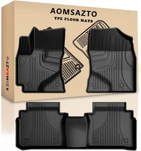 【summervibes 】RAV4 Floor Mats Floor Liners Fit for Toyota RAV4 2019-2025 (Not Fit Hybrid): All Weather Automotive Floor Mats - 1st & 2nd Row Full Set Rubber Floor Liners - Anti Skid Car Mats