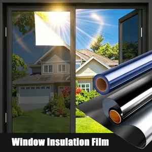 Window Privacy Film Frosted Glass Static Cling, UV Shielding Heat Adjustment Window Tint Day and Night Insulation for Home Bathroom Door Decorative Frosting Cover Decorative Frosting Cover