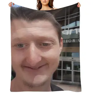 Daniel Larson Selfie Manga Throw Blanket For Summer Bedding Decor And Picnic Use