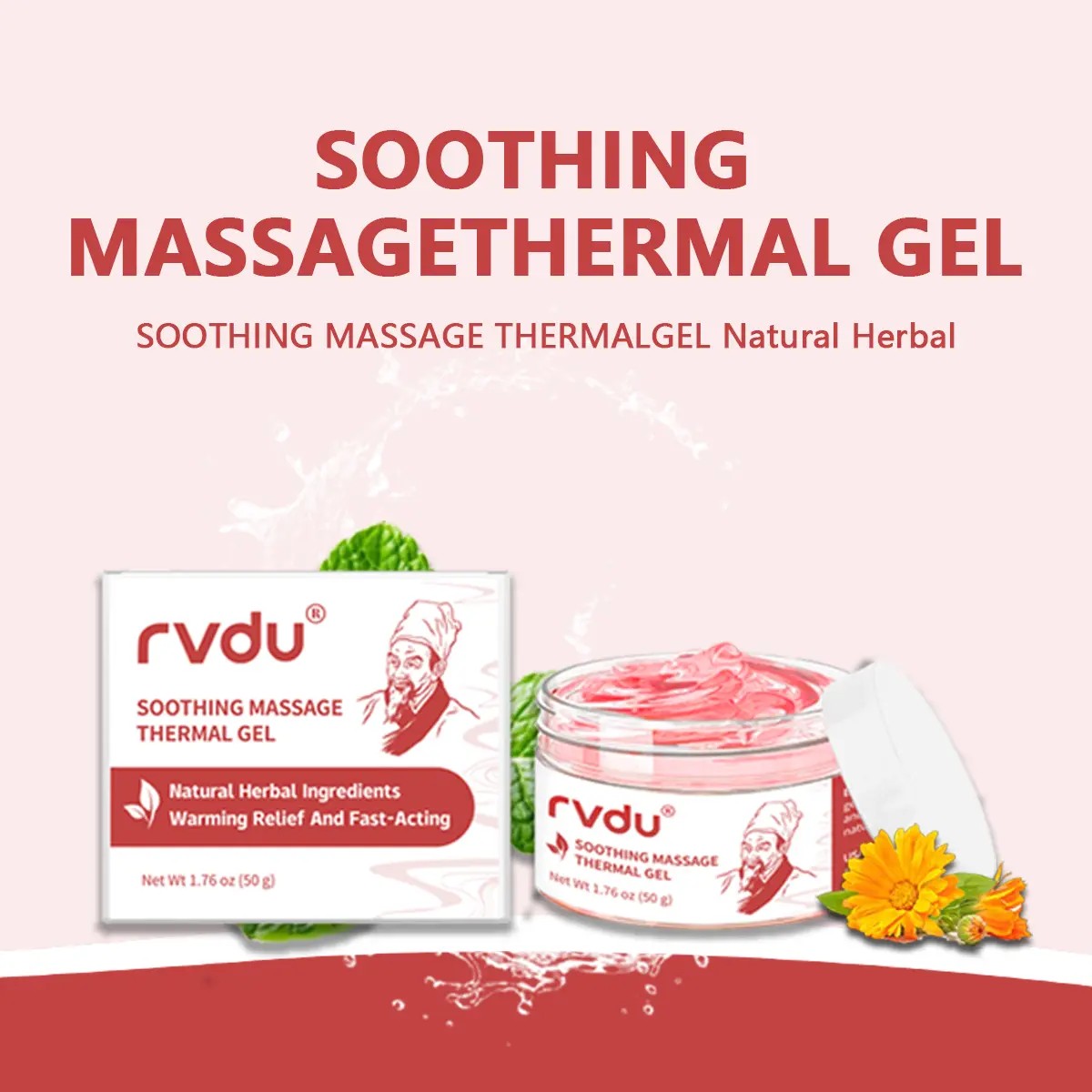 Natural Herbal Heating Massage Gel - Soothes Joints Back Neck & Body - Ideal for Sports Soreness Post Injury Recovery & Arthritis Pain Relief - Upgraded & More Effective