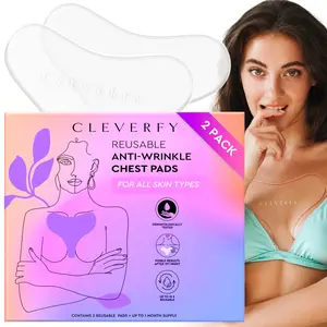 Silicone Chest Wrinkle Pads Sleeping Reusable (2 Pack T-shape)