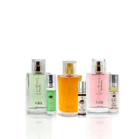 Al Rehab Unisex Fragrance Multi-Pack, 6-Piece Bundle - 50ml EDP (Choco Musk, Marshmallow, Pistachio) & 10ml Oil (Choco Musk, Marshmallow, Pistachio) with Vanilla, Chocolate, Layered Sweet Notes
