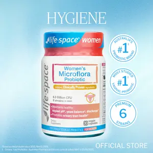 Life-Space Probiotic for Women, Support Balance Women's Healthy Microflora & pH, Boost Urinary Tract Health, 6.3 Billion CFU and Multi-Strain - 60 Vegetarian Capsules