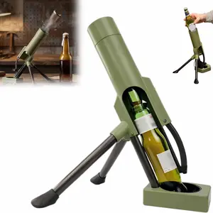 Mortar Beer Bottle Opener, 51mm Heavy-Duty Tactical Cap Launcher, Funny Hands-Free Push Down Bottle Opener, Beverage Opener, Home Party Bar Desk Decor, Home Bar Accessories