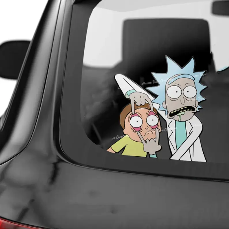 Rick and Morty Cartoon Sticker, Anime Decal, Durable Waterproof Gift for Fans and Collectors