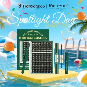 StarrlNight Kit | KEYYOU Black Pearl Lash Clusters | Waterproof & Long-Lasting | Fashion Wet Look | Beginner-Friendly DIY | Salon-Grade Lash Extension Alternative | Flawless Voluminous Finish | Evil lash | Trendy Must-Have#SpotlightDay