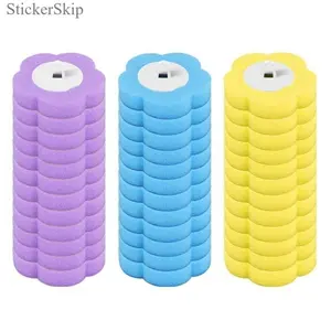 2026 NEW Disposable toilet brush replacement heads, 6 packs/12 packs, three-layer sponge brush heads, suitable for bathroom cleaning, a household essential, convenient and efficient. (Brushes not included)