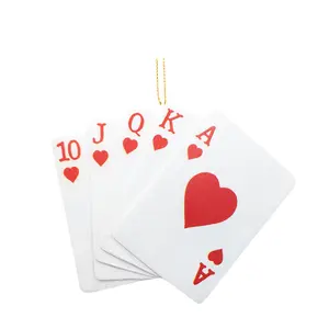 Royal Flush Poker Playing Cards Christmas Tree Gambling Casino Ornament