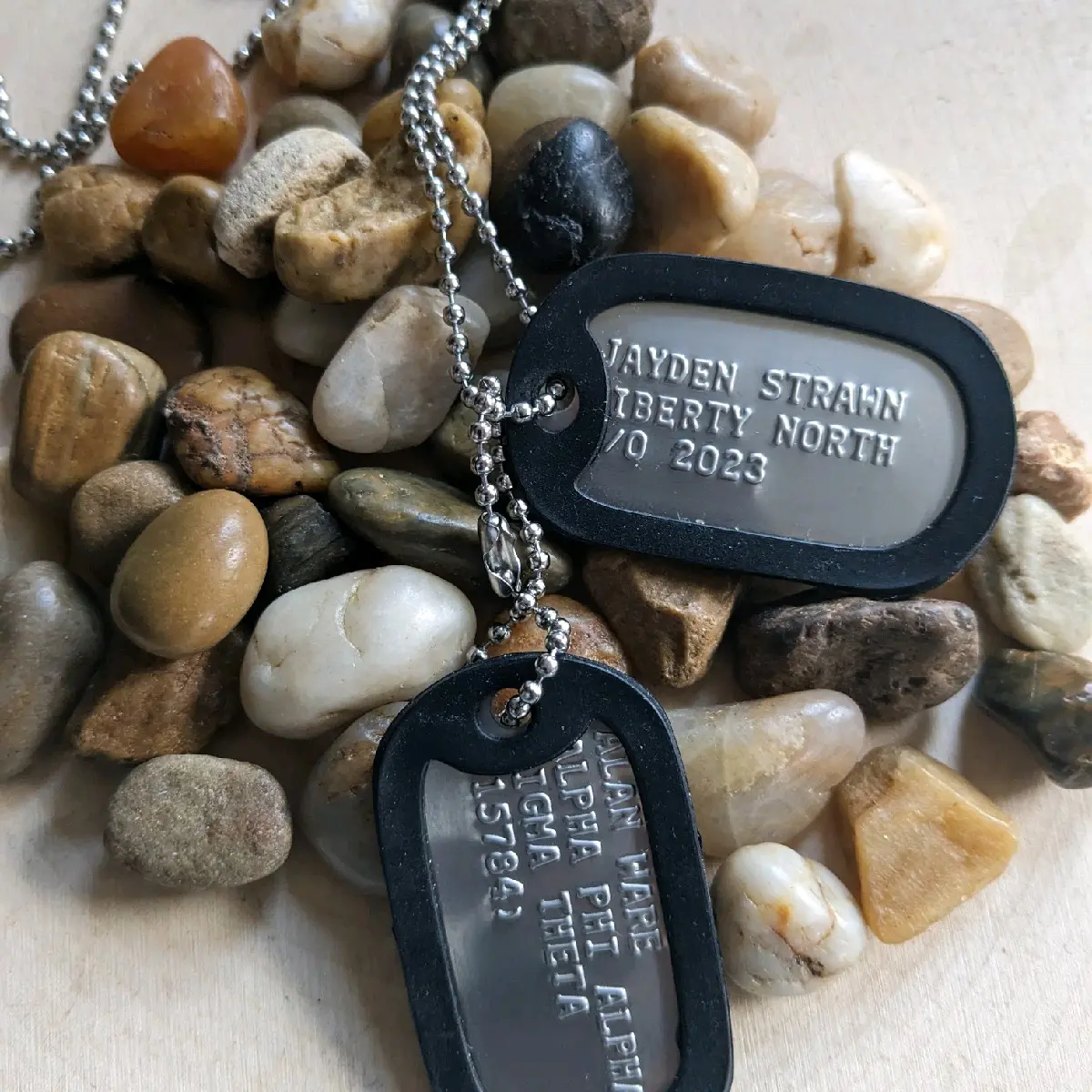 Personalized Military Dog Tags with chain