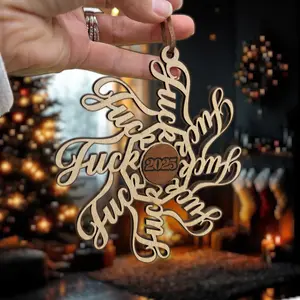 F Flake Ornament, 2025 Ornament - Funny Ornament Exchange, White Elephant Gift, Made in the USA by Hodge Mill