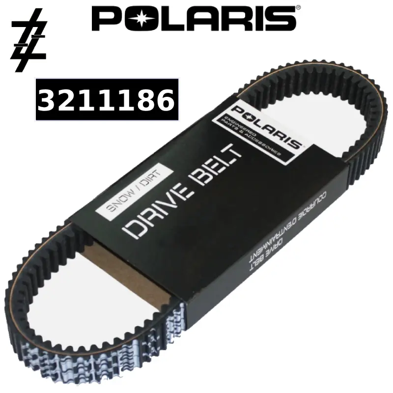 Polaris OEM Drive Belt 3211186 Secondary Clutch Belt for RZR XP Turbo XP 4 1000 Xpedition Ranger RZR Turbo S 1000 CVT Drive Belt Genuine Replacement UTV Side by Side Heavy Duty Transmission Belt Polaris Clutch Belt OEM Quality Parts Accessories
