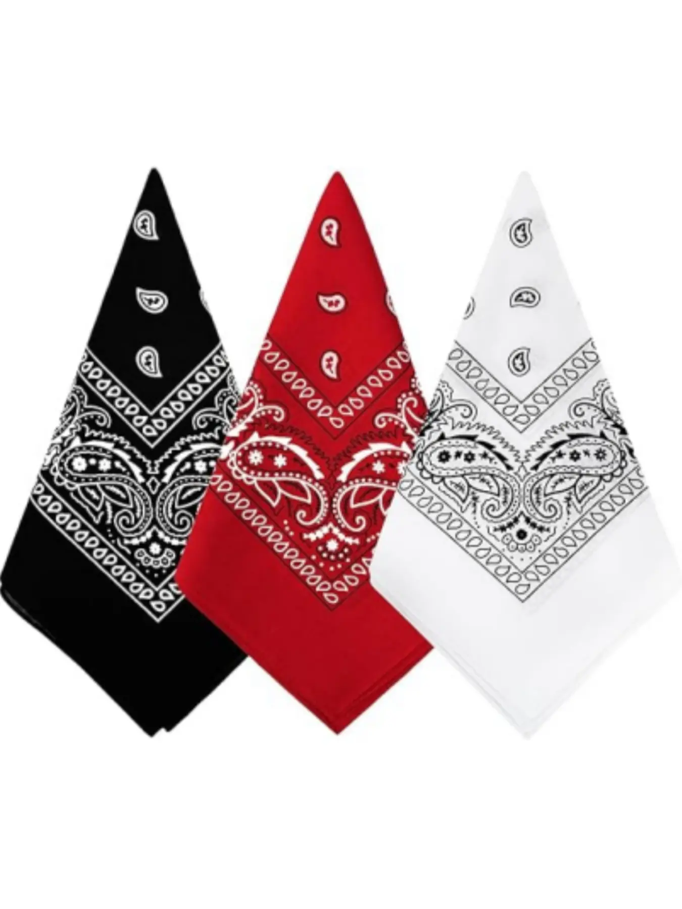 3-Piece Multifunctional Paisley Nut Flower Towel Set, Bandanas, Hip Hop Street Dance Outdoor Cycling Towels, Unisex Guys