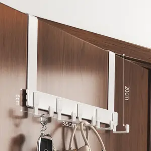 18cm high over-the-door hook rack, easy to install without drilling. Ideal for hanging hats, keys, this space-saving storage solution is suitable for hallways, bathrooms, bedrooms, homes, dormitories and other places. Aluminium Organiser Wall Installation