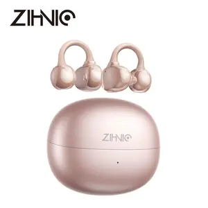 ZIHNIC M108 Clip-on Earbuds Open Ear Earbuds Wireless Bluetooth 5.4  Lightweight Open Ear Headphones with C-Shaped Bridge Slim Hook 50H Battery Waterproof for Glasses Wearers and Workouts Headset Audio