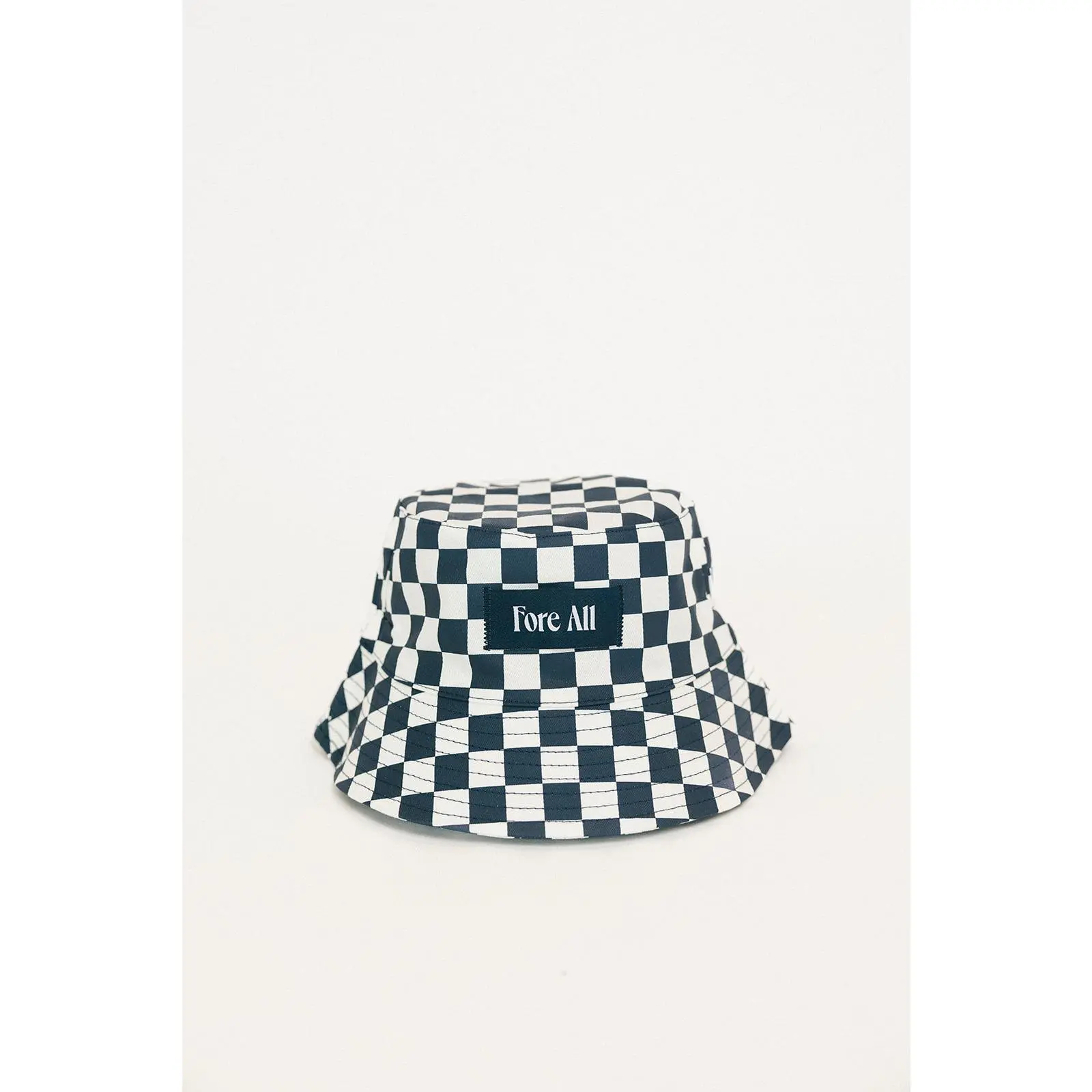 Austi Bucket Hat - Indigo/White Checkered
