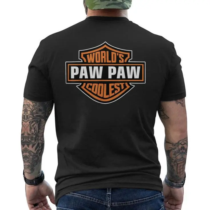 World's Coolest Paw Paw Best Dad In The World Father's Day Men's T-shirt 2 Side, Peepaw, Poppop, Poppa , Underwear Tshirt, Streetwear Human,Gift For Dad, Menswear, Tops,Gift for Husband,  Unisex