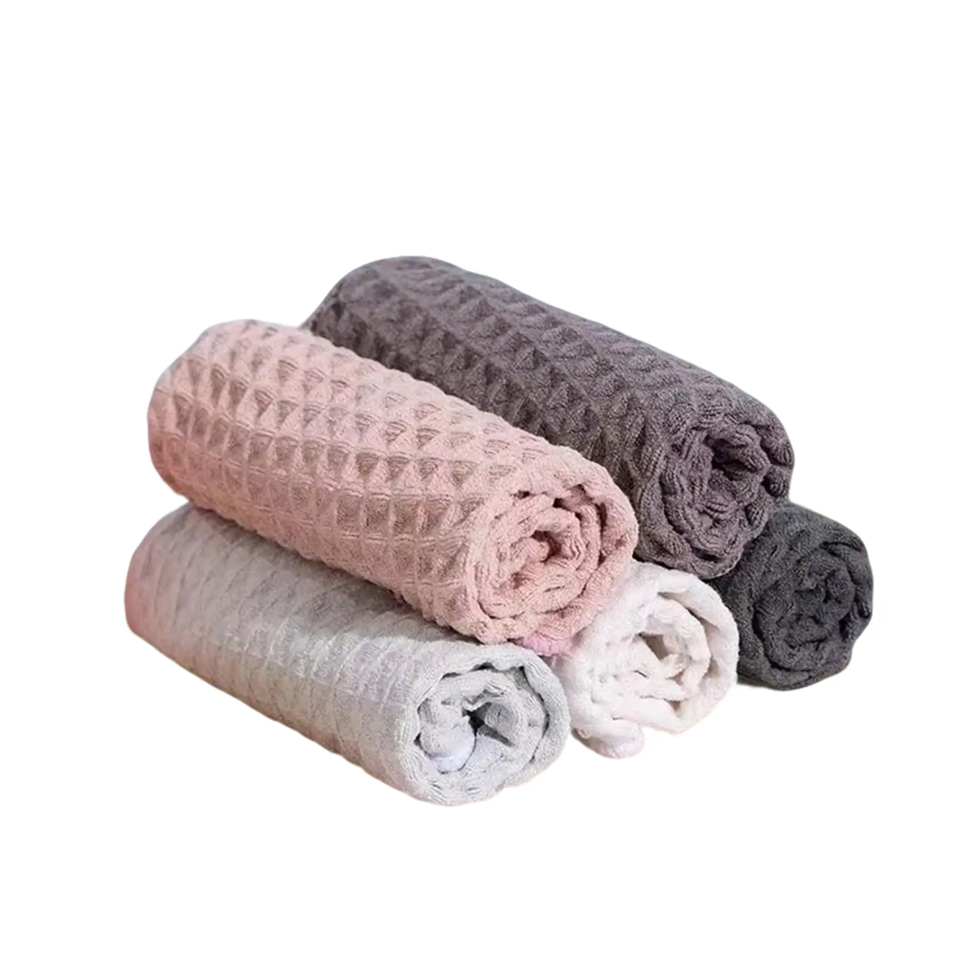 10-Count Superabsorbent Honeycomb Weave Washcloth Set - Lightweight Upgraded Cotton Waffle Towels for Body, Face, Kitchen, Quick-Dry (Random Vivid Hues), Superabsorbent Washcloth, Hollow