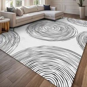 Modern Abstract Style Indoor Decorative Carpet, New Short Plush Velvet Material for Living Room, Bedroom, Kitchen, and Outdoor Use