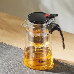 Press Glass Tea Cup with Tea Infuser, Tea Water Separation Design, Elegant Household Tea Set, Tea Dispenser for Loose Leaf Tea