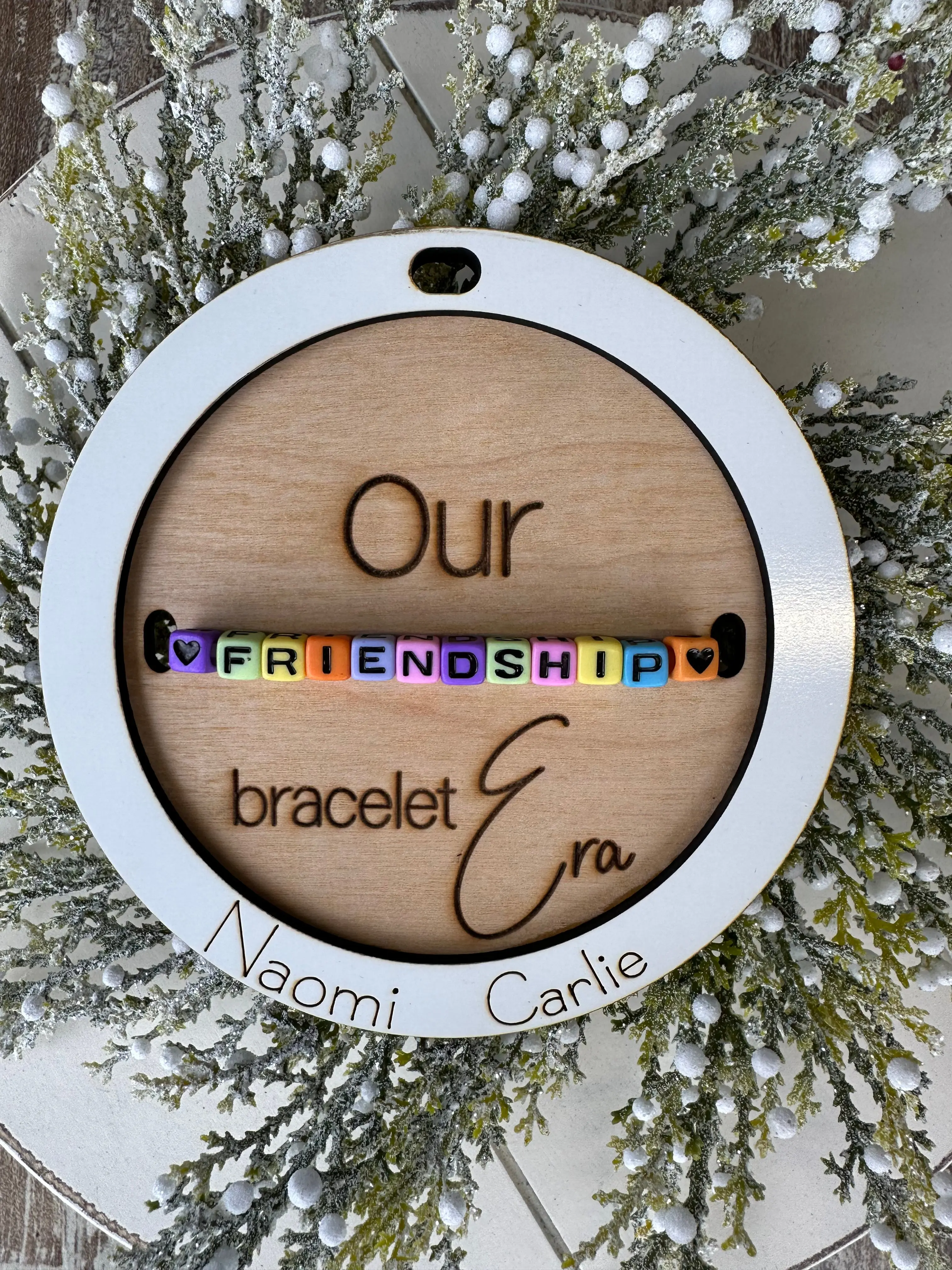 5 Inches Handmade Customizable Friendship Personalized Name Dimensional Art Hand Ornament - Home Supplies, Festive Decor Accessory, Free In-Store Pickup