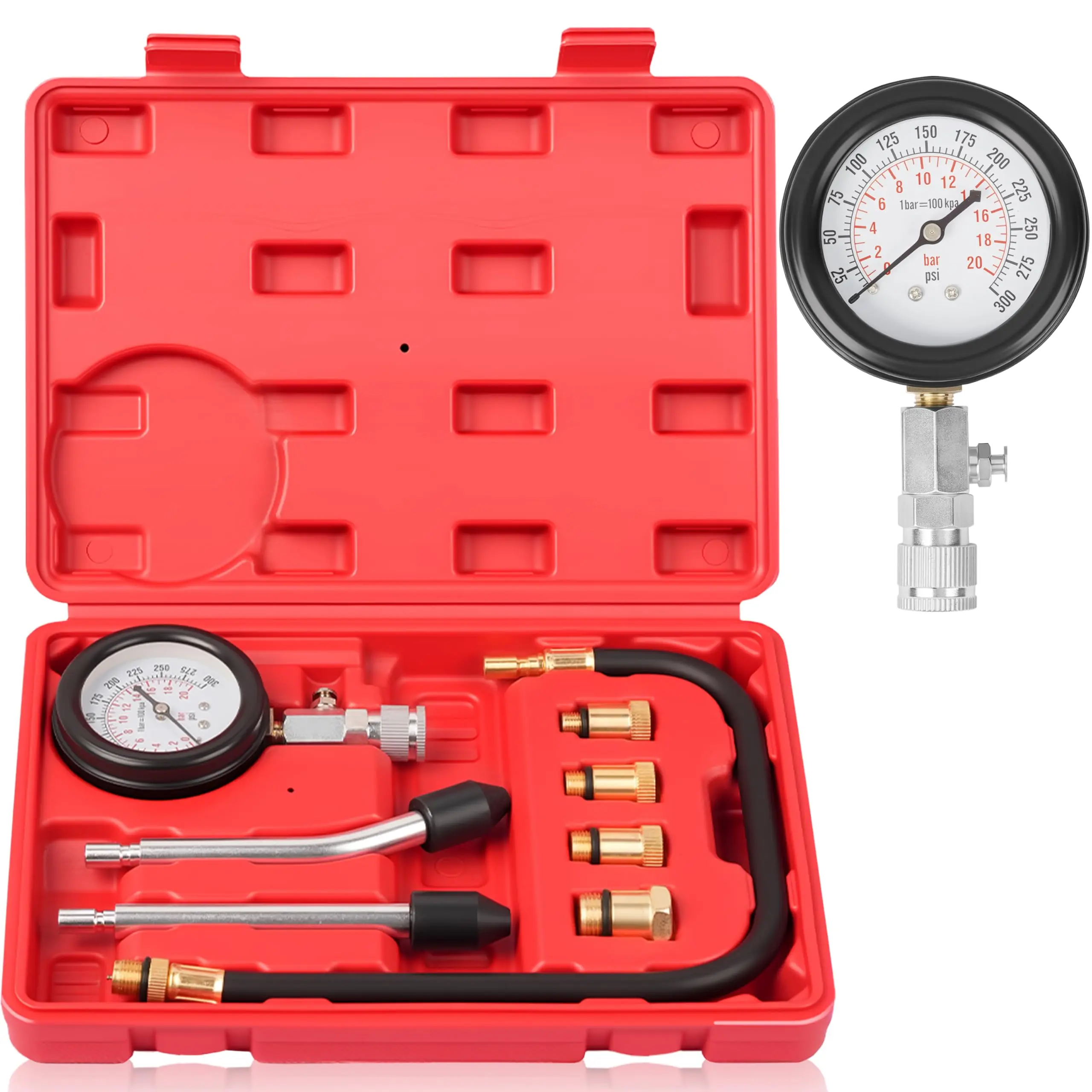 8pcs Professional Petrol Engine Compression Tester KitSet for Automotives and MotorcyclesVisit the DAVUAN Store