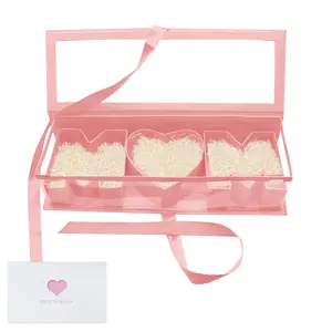 2pcs Mom Letter Shaped Empty Flower Gift Box Floral Packaging Rectangular Souvenir Fillable Mom Flower Box for Mother Day Parties