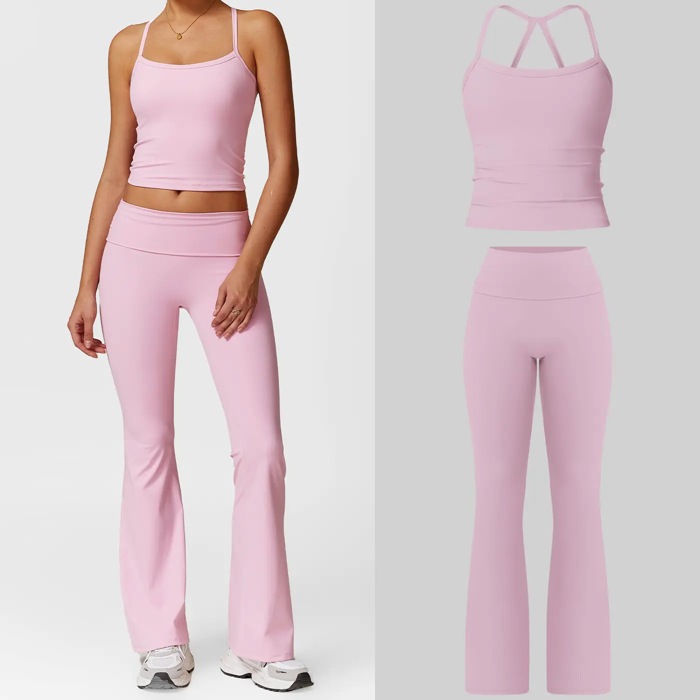 Vest Set - Cherry Blossom Pink