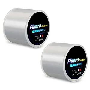 Fluorocarbon Coated High Sensitivity Fishing Line Clear Carbon Fiber Leader Kit 120m Sinking Line 0.20-0.60mm Diameter 7.15-45LB Strength for Saltwater Freshwater, Carp Fishing Equipment, Lure Fishing Tackle Long Cast Durable