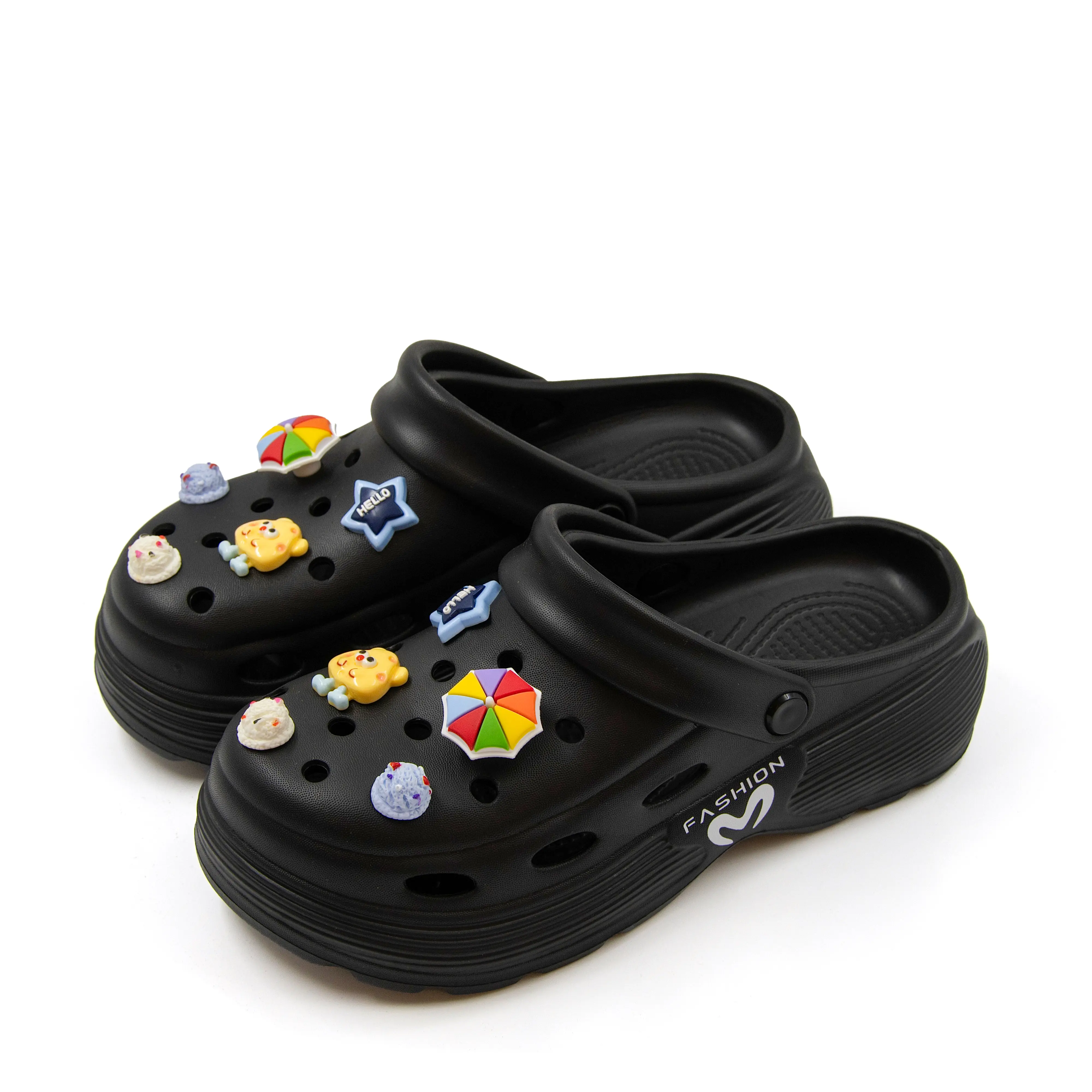 Women's cute decorative EVA slippers, soft and comfortable sandals, breathable non-slip soles, casual shoes, suitable for home, indoor, summer, beach, and outdoor walking shoes